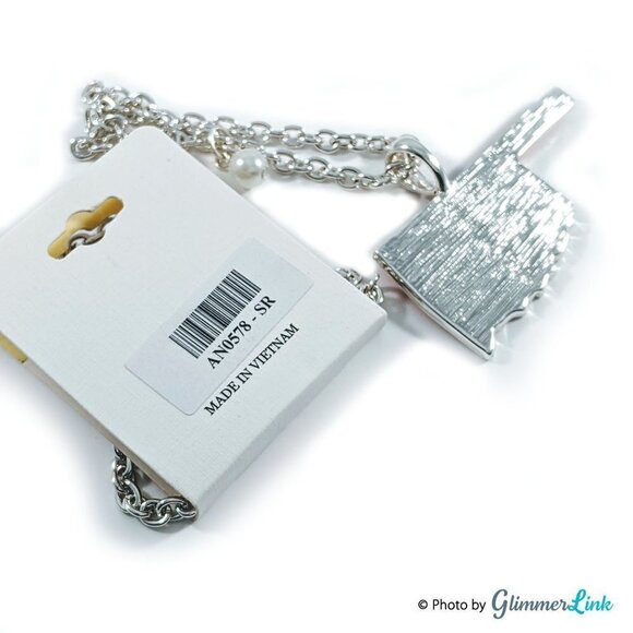 NWT Icon Collection Oklahoma Chevron Map Necklace - Picture 8 of 11